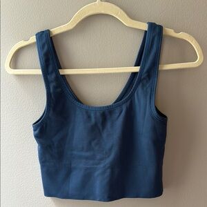 Athleta Blue Ribbed Top